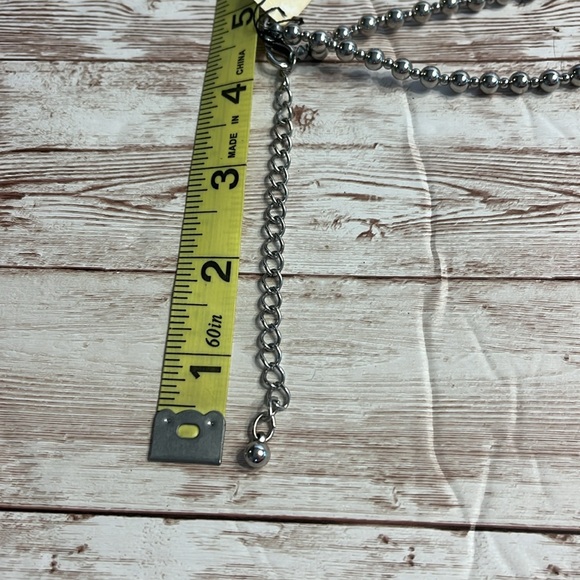 Chico’s 19” Silver Tone Ball Chain With Discs - Picture 7 of 7